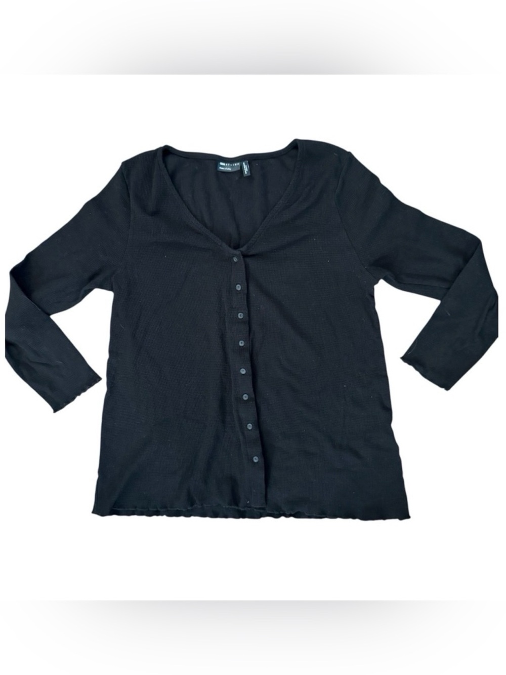 ASOS DESIGN MATERNITY black button down maternity top, US size 12